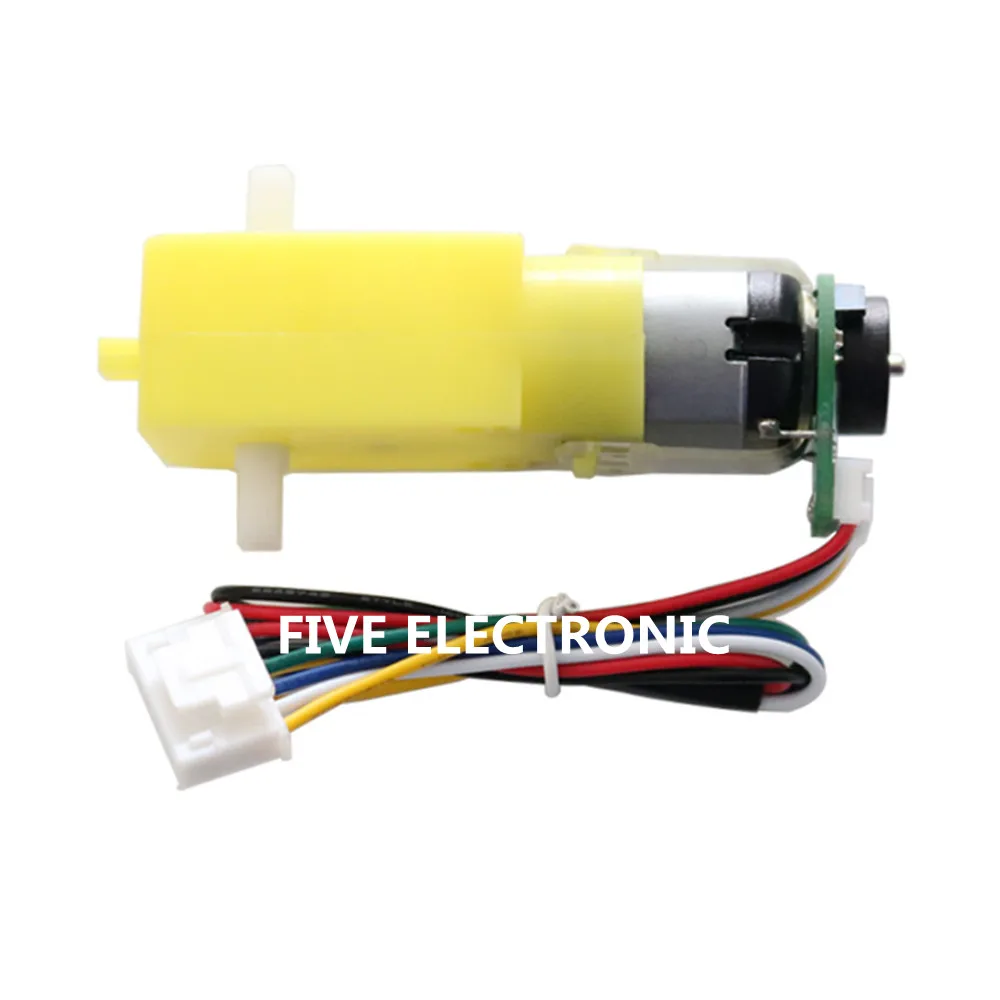 

6V TT Micro DC Motor with AB Phase Hall Encoder Speed Measurement For Two-Wheel Self-Balanced Car/DIY Model Ratio 1:48