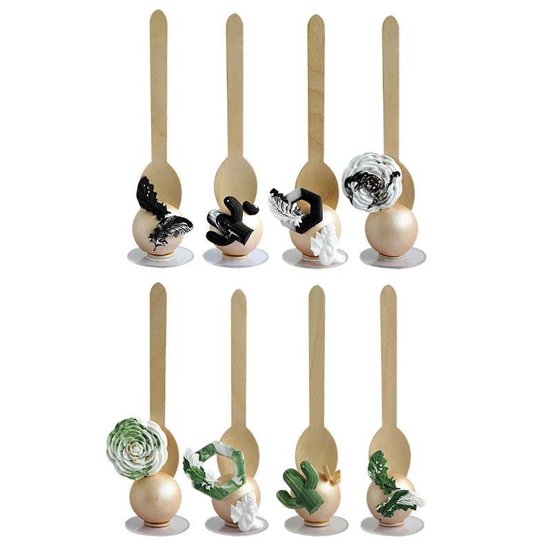 

2pcs/ lot Simulation lollipop spoon lollipop standing fondant lollipop
