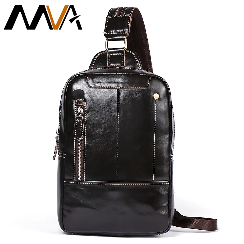Многофункциональный кожаный рюкзак MVA для школы мужские рюкзаки из натуральной