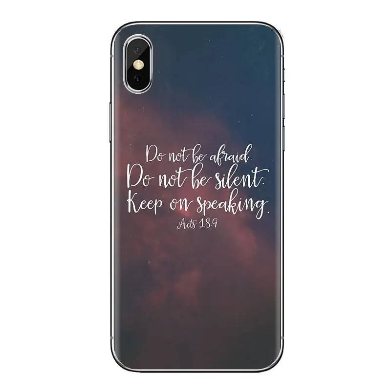 Чехол для iPhone XS Max XR X 4 4s 5 5S 5C SE 6 6S 7 8 Plus samsung Galaxy J1 J3 J5 J7 A3 A5 Faith Christian Inspirate Proverbs |