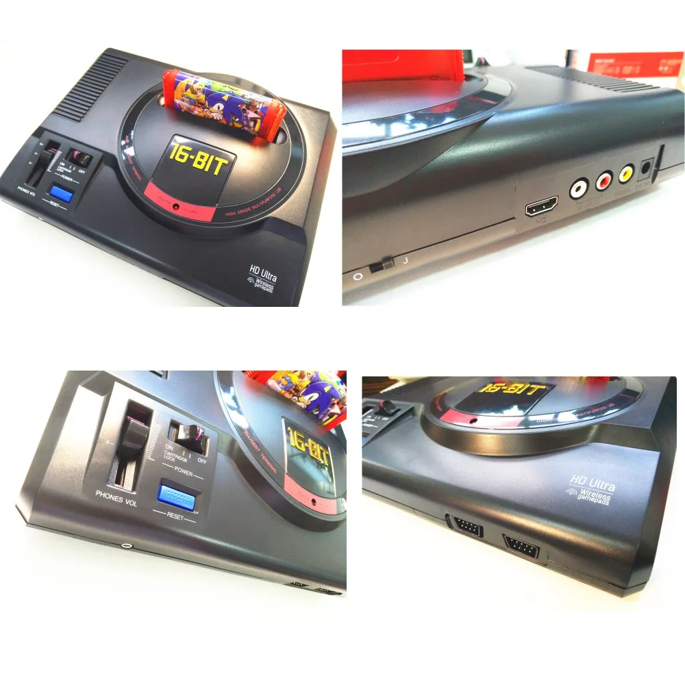 SEGA Genesis RETROAD RD06C HD Ultra MEGADRIVE1 Entertainment Console Support Game Cartridge Wireless Gamepads 170 Games Include |