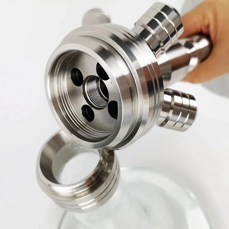 

Stainless Steel Arab Hookah Set Glass Water Pipes Sheesha Chicha Narguile Kit High Quality Complete Shisha Accessories Men Gift