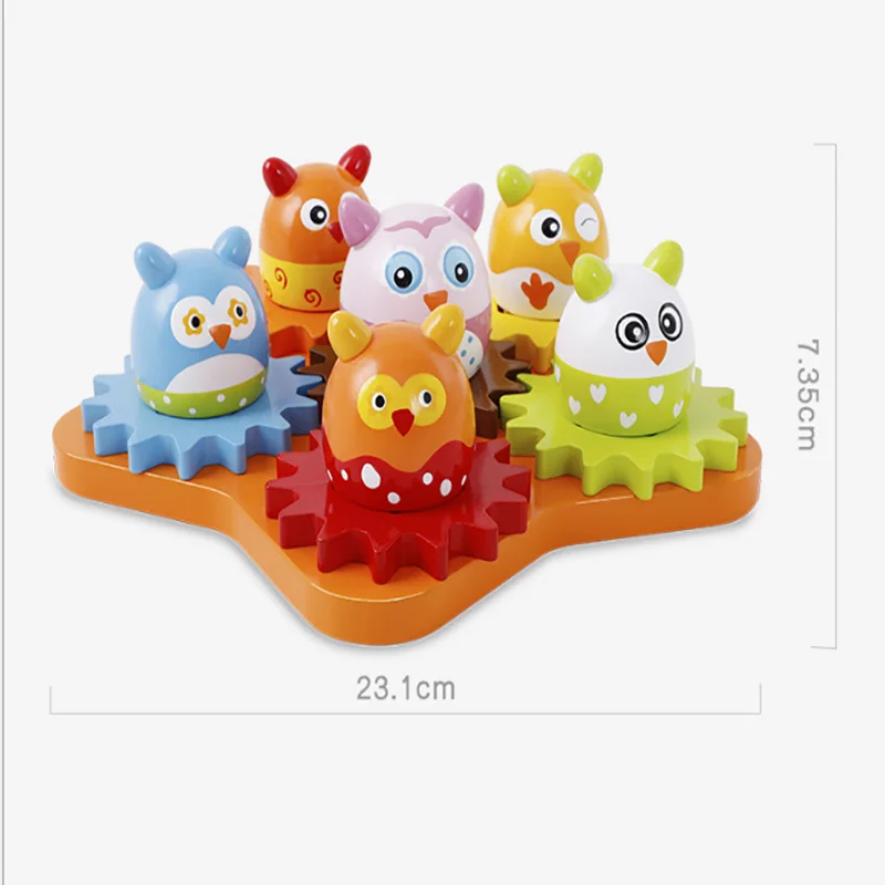 

Stacking blocks Gears 3D Toy Cartoon Wooden Blocks Building Plastic Brick Blocks Preschool Educational Toys For Kids Children