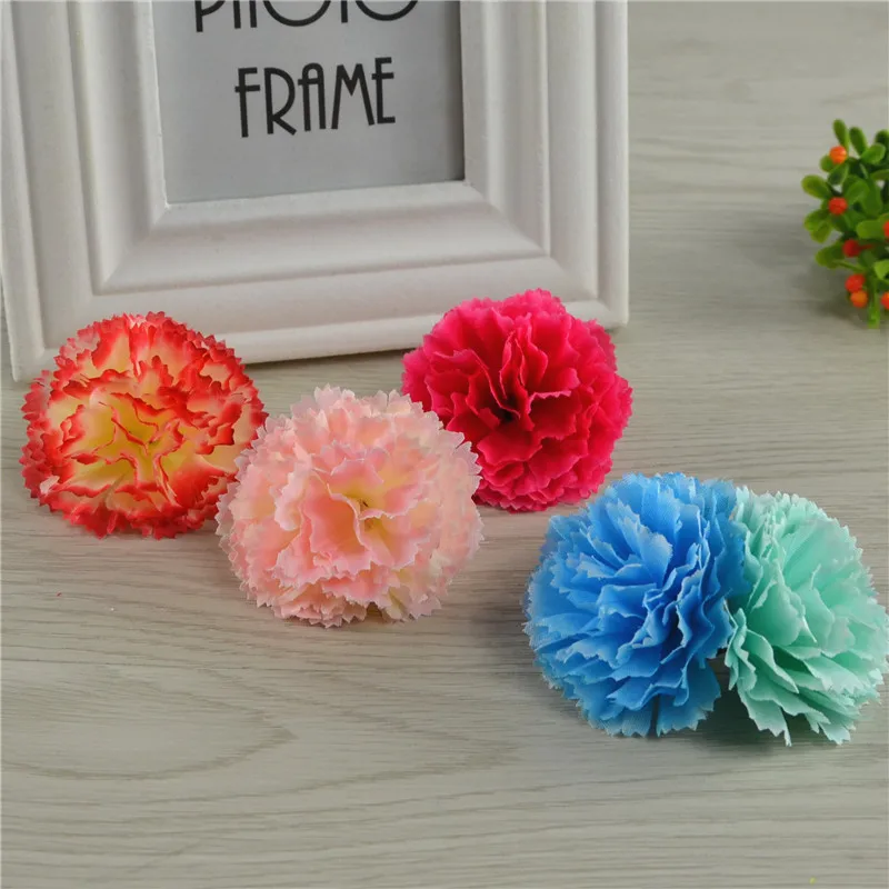 50 шт в наборе 5 см декоративный искусственный шелковая Гвоздика цветок головки