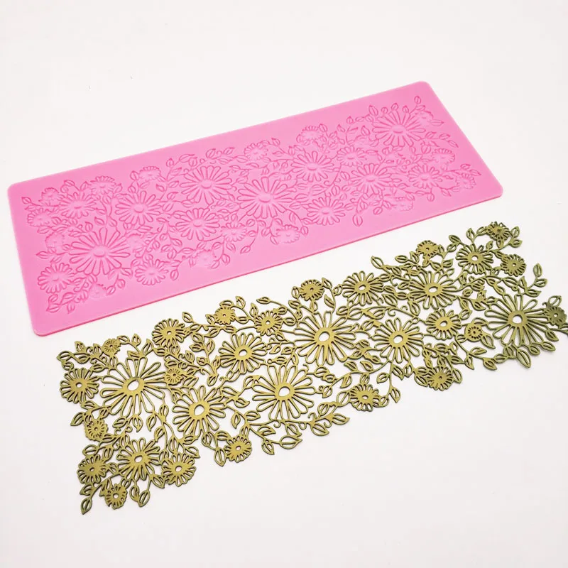 Инструмент для украшения торта из кружева в виде маленького цветка полимерная