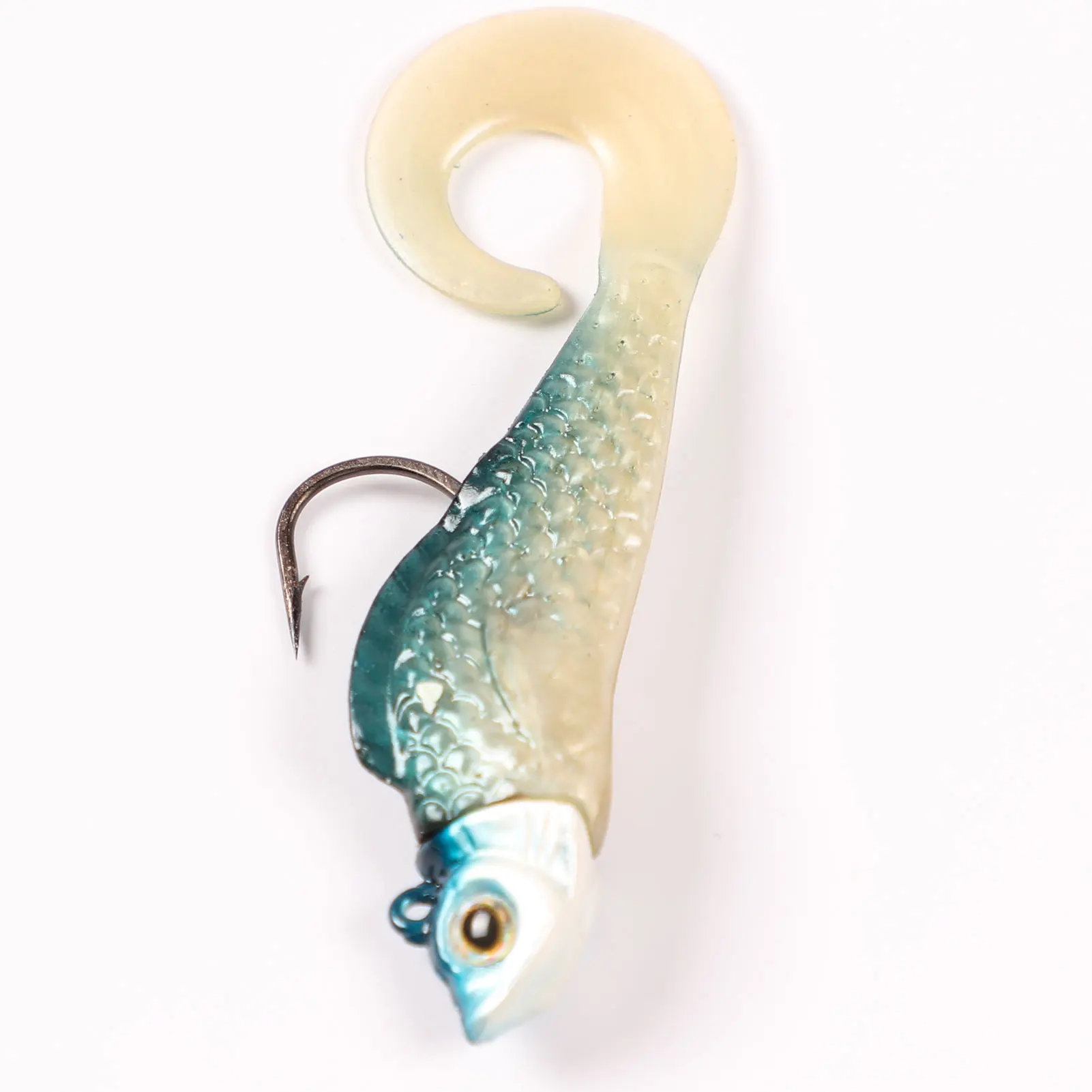 

8 pcs Free Fisher Lead Head Fishing Soft Bait Lure 8cm 12g 7.7cm 9g Jig Pesca Fishing Lures Fishing 3D Eye Tackle Accessories
