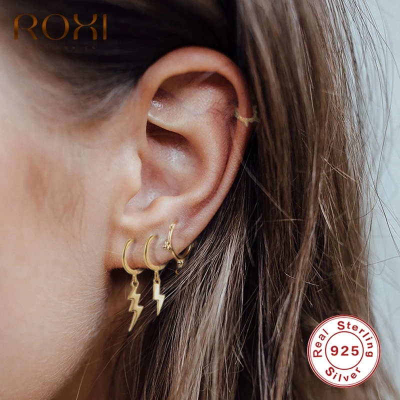 Женские Висячие серьги гвоздики ROXI корейские из стерлингового серебра 925 пробы с