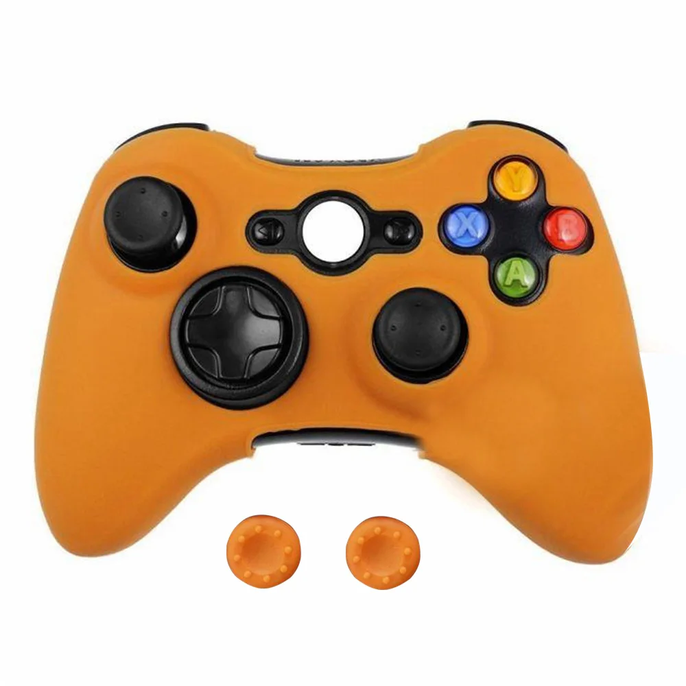 Orange ZOMTOP мягкий силиконовый защитный чехол для Xbox 360 контроллер резиновый защитный чехол для Xbox 360 геймпад - Цвет: Orange
