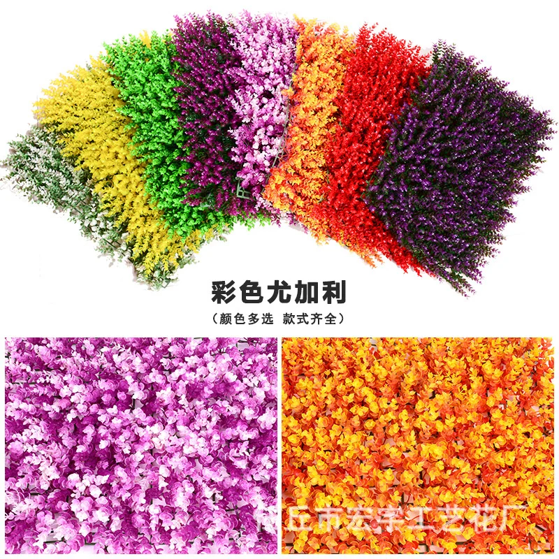 

Eucalyptus lawn color simulation plant wall decoration false grass Milan mall greening landscape