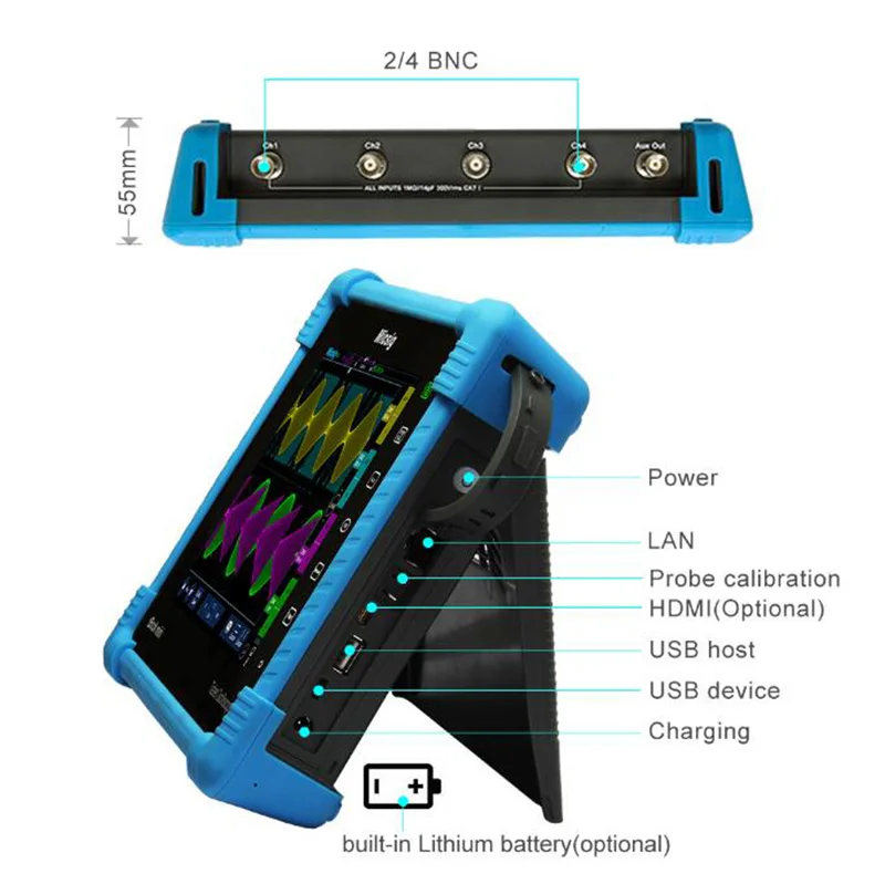 Micsig Digital Tablet Oscilloscope TO1102 100MHz 4CH 28Mpts Automotive diagnostic touchscreen digital-oscilloscope sales | Инструменты