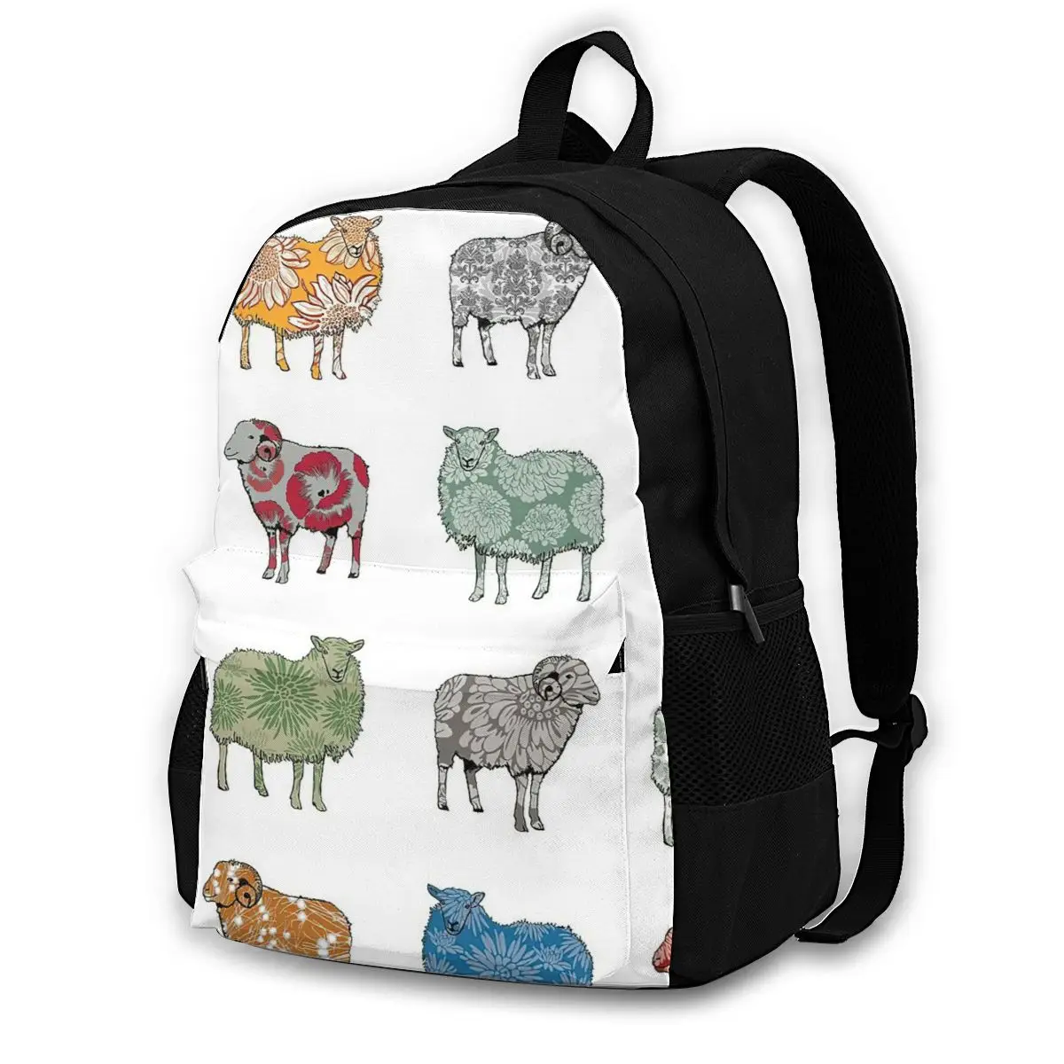 

Sheep Backpacks Unisex Lightweight Funny Backpack Polyester Jogging Bags