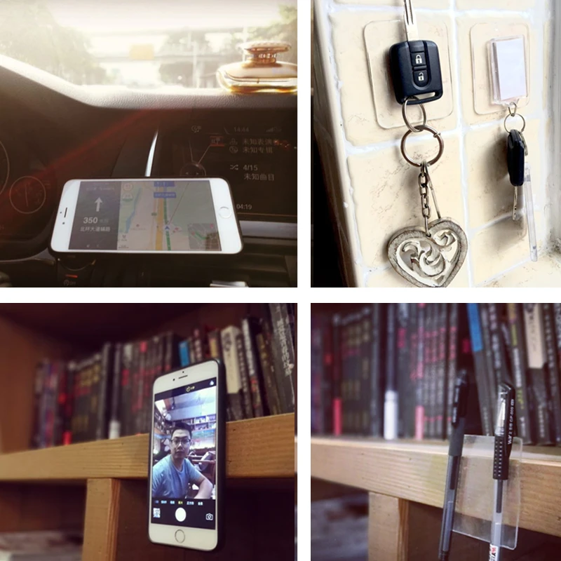 Силиконовый гелевый держатель прозрачный липкий резиновый мощный автомобильный