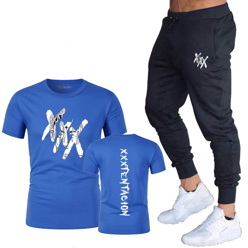 

Fashion new men's sportswear running jogging men's running fitness clothes men's fitness sports 2021 brand sports two-piece suit