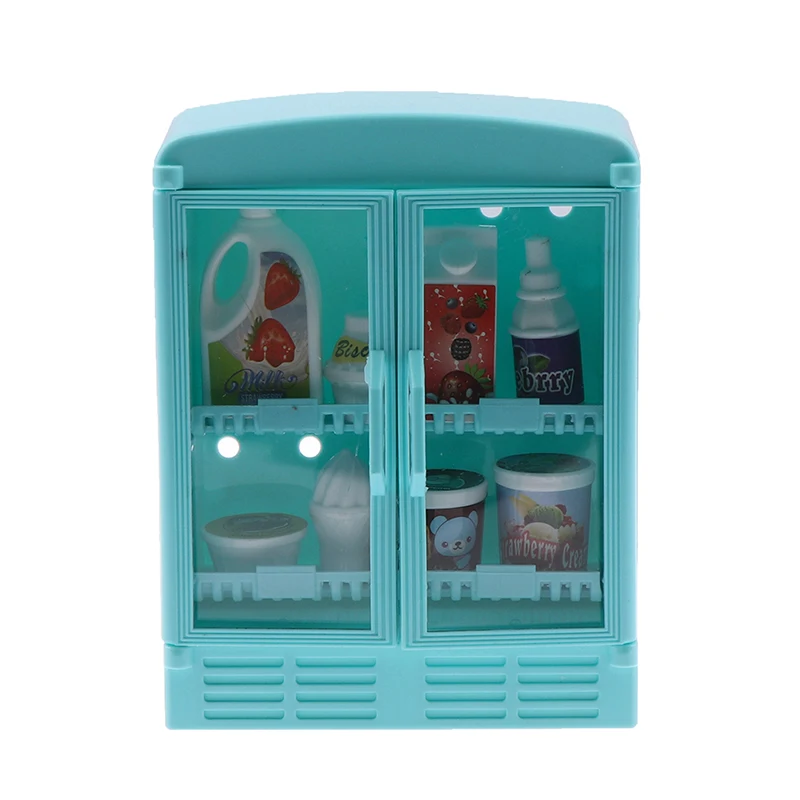 

1PC Mini Dollhouse Miniature Supermarket Store Refrigerator Pretend Play Doll Food Drinks Furniture Decoration Accessories Toys