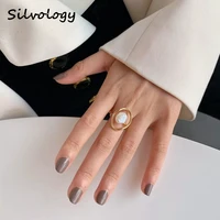 silvology natural freshwater pearl rings original 925 sterling silver irregular winding pearl rings for women jewelry designers