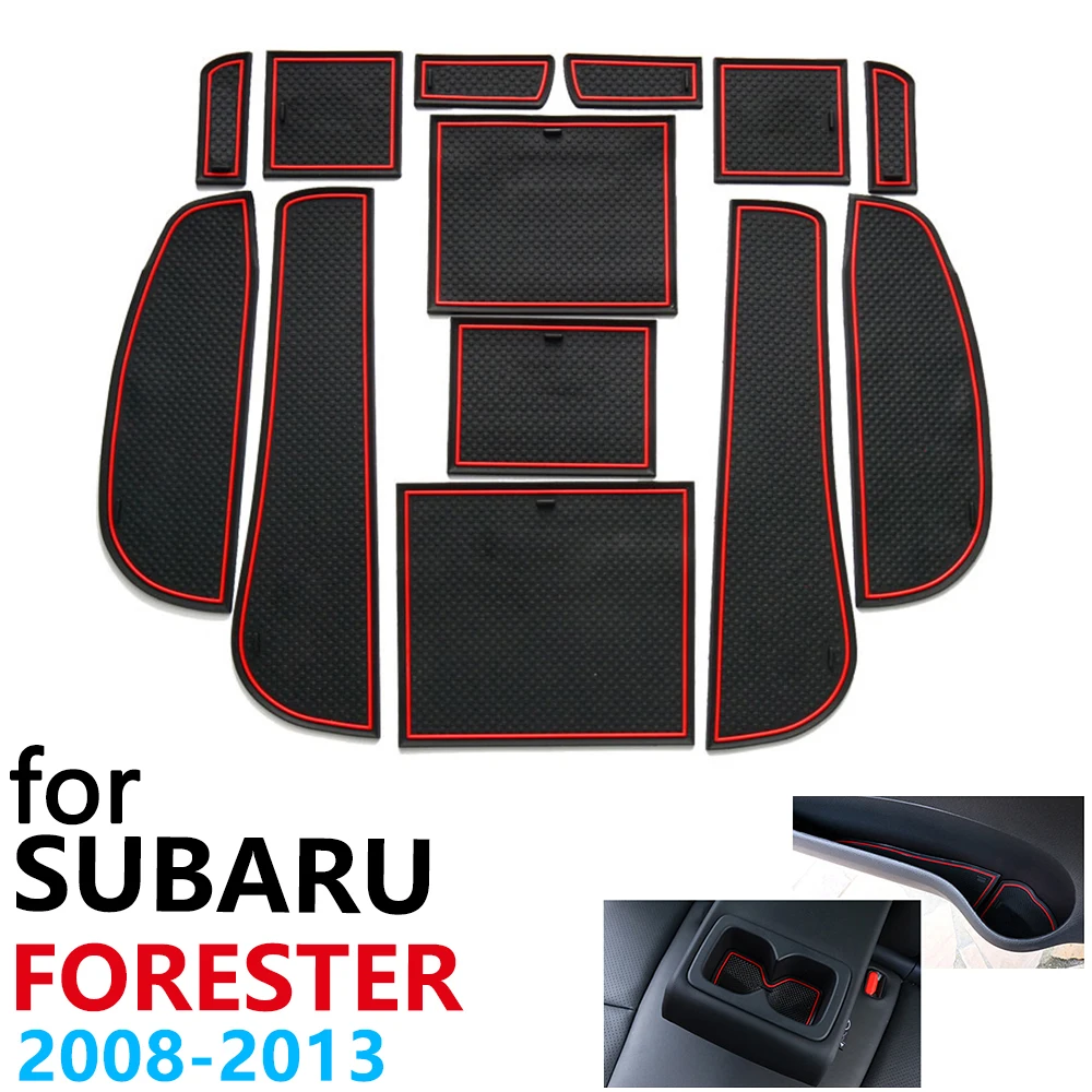 Противоскользящий резиновый коврик для подстаканника дверной паз Subaru Forester SH 2008 ~