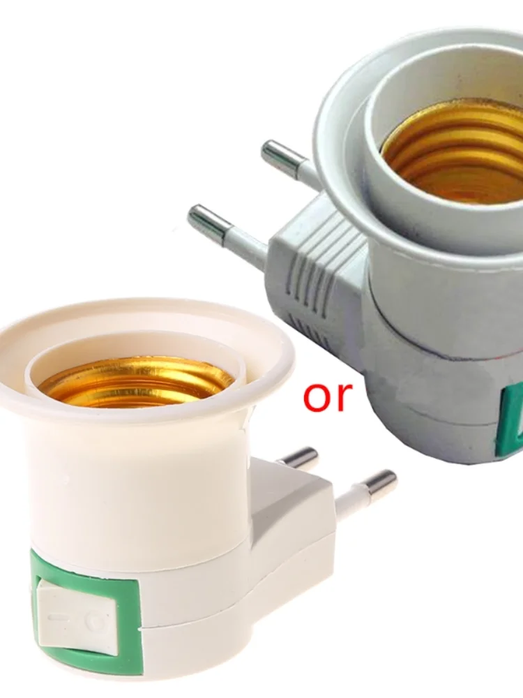 

E27 Female Socket To EU Plug Adapter with Power On-off Control Switch NewWith Switch, Socket To Socket Adapter