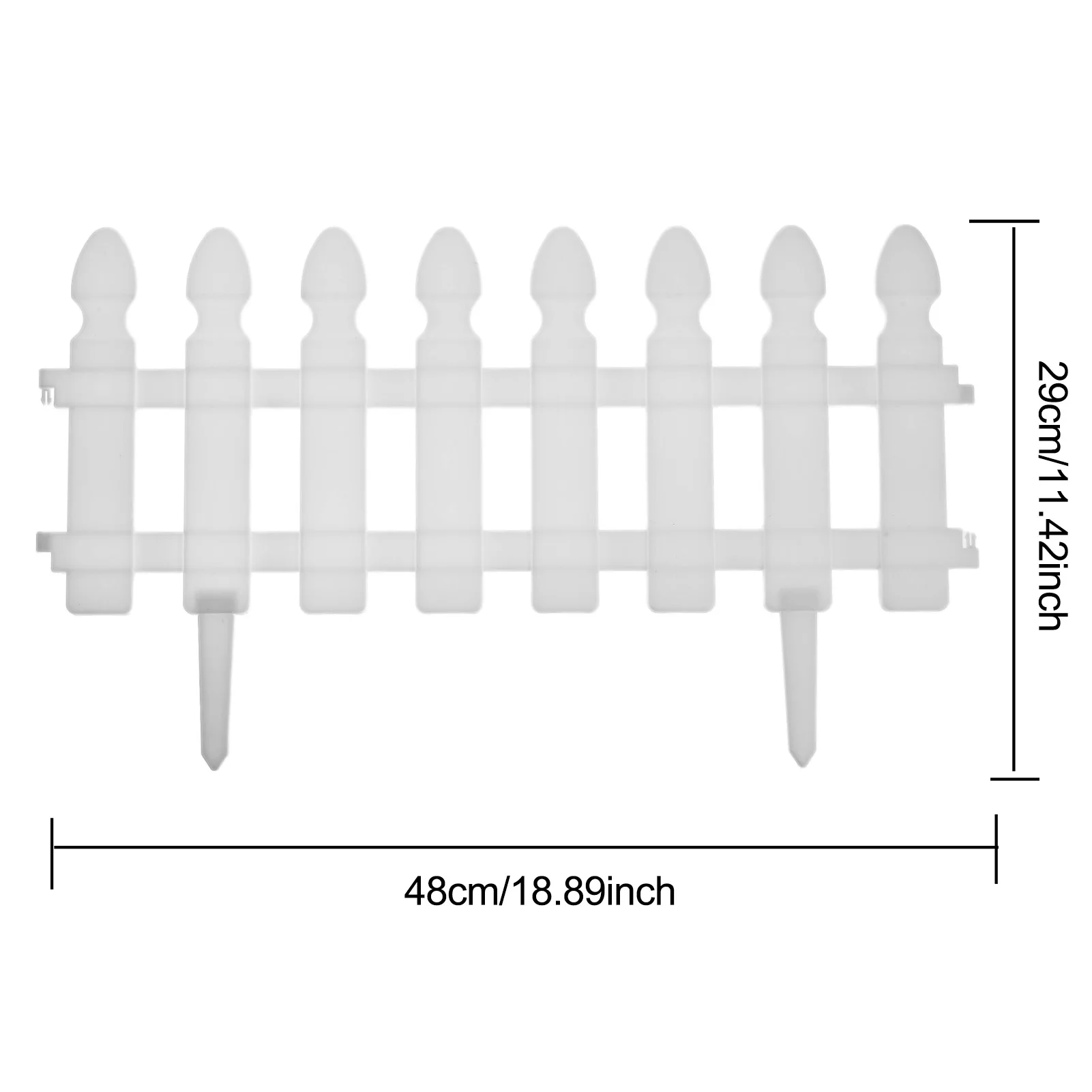 

4PCS White Plastic Fence Diy Assemble Garden Border European Style Landscape Edging Wedding Decoration