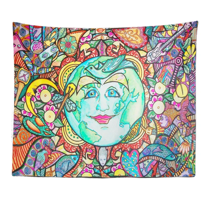 

tapiz mandala carpet wall tapijt muur living room decoration tapestry wall hanging blanket wall cloth