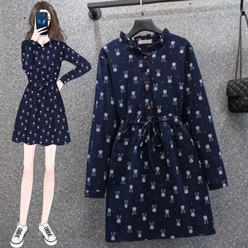 

Модное повседневное свободное платье-рубашка Kekeplus с длинным рукавом и принтом, элегантное женское платье оверсайз, новые осенние Короткие ...