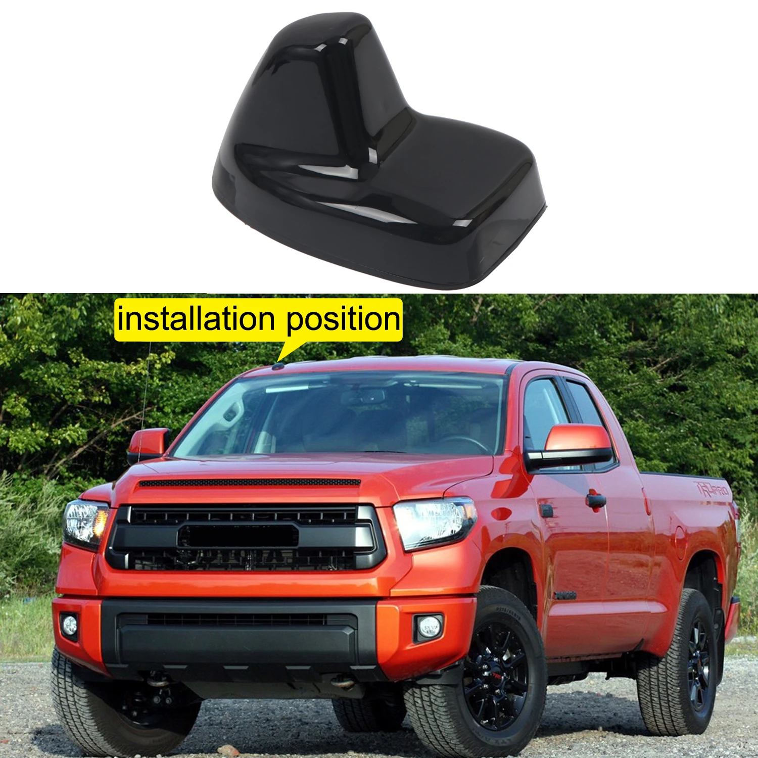 

Автомобильные аксессуары для Toyota Tundra 2014-2020, покрытие из углеродного волокна для крыши Акулий плавник, крышка антенны, отделка