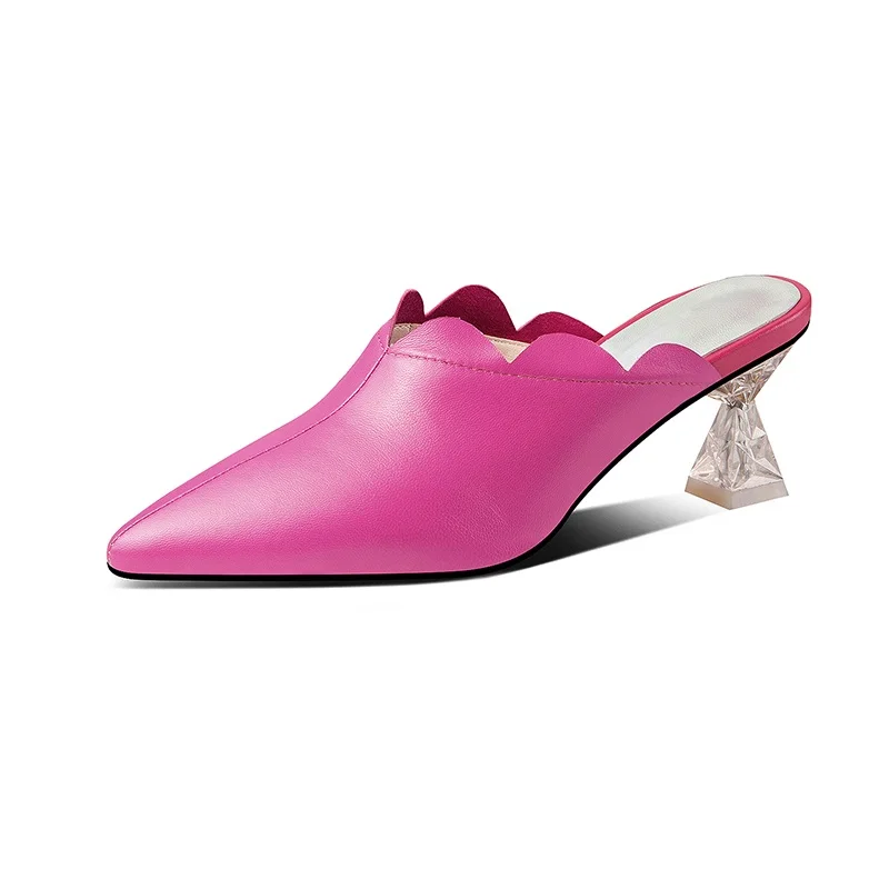 

2021 Hot Summer Fashion Women Sandals Shoes Sexy High Heels Pointed Toe Black Yellow Shoes Woman Dress Party Casual Sandals 42