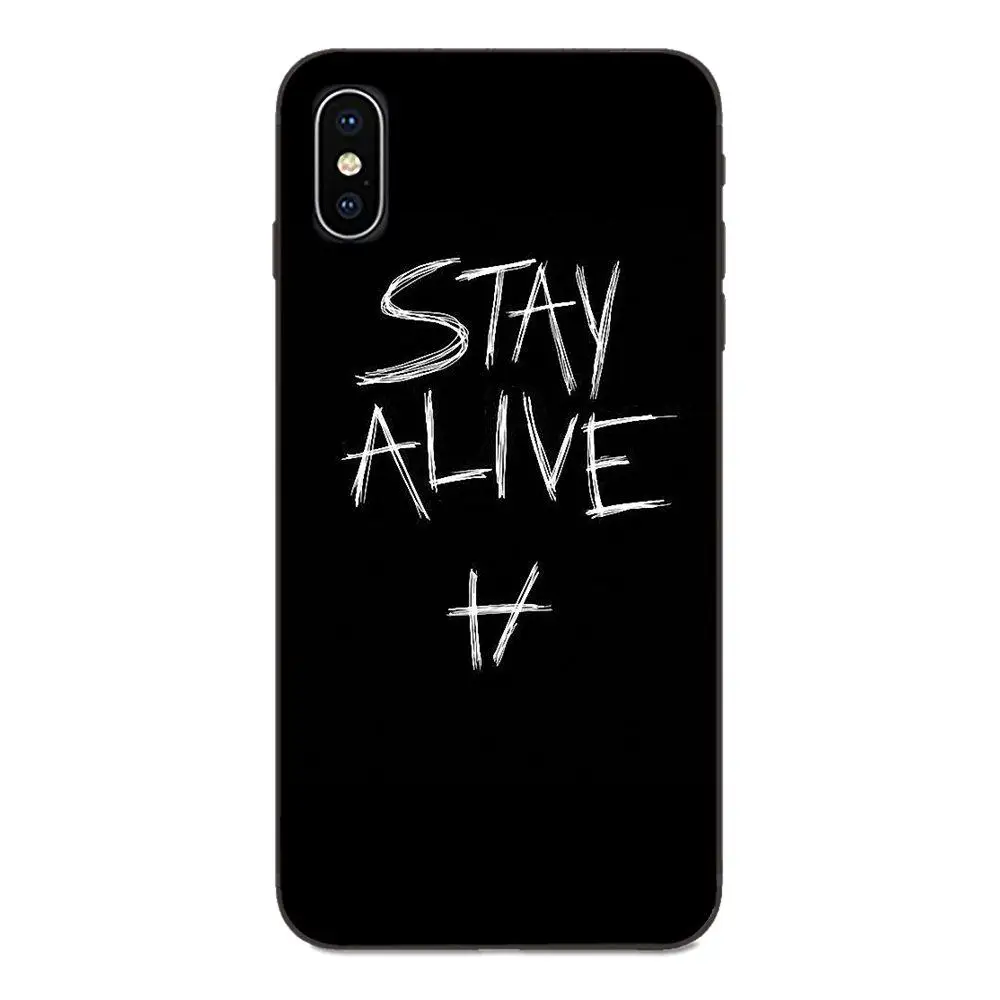 Twenty One Pilots для Apple iPhone X XS Max XR 4 4S 5 5S SE 6 6S 7 8 Plus Мягкий Силиконовый ТПУ Черный Модный