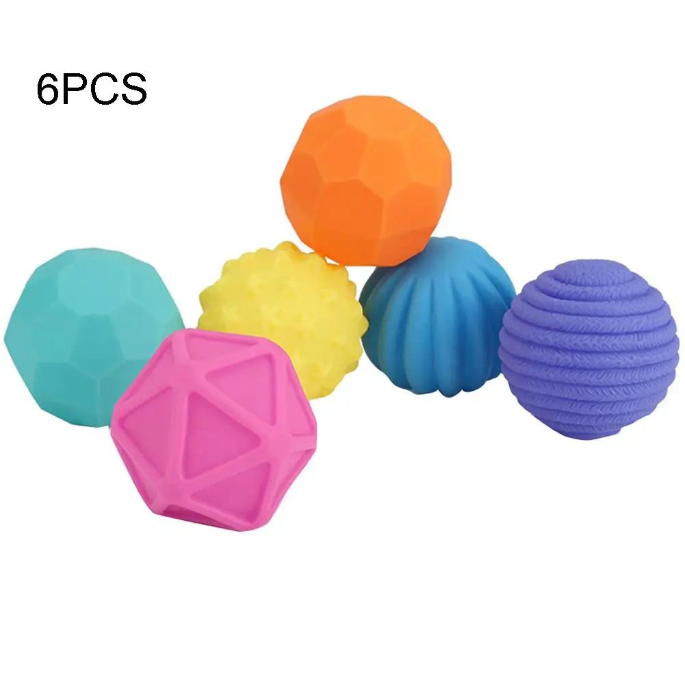 

6Pcs Baby Touch Colorful Textured Balls Multi Sensory Training Developmental Toy