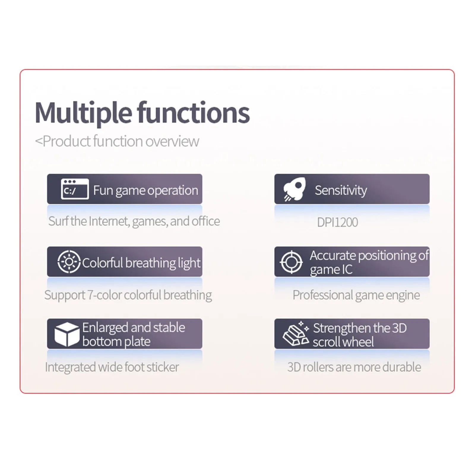 Игровая мышь компьютера Геймер Крэк Глоу 1200DPI проводная оптическая эргономичная для игр на ноутбуке.