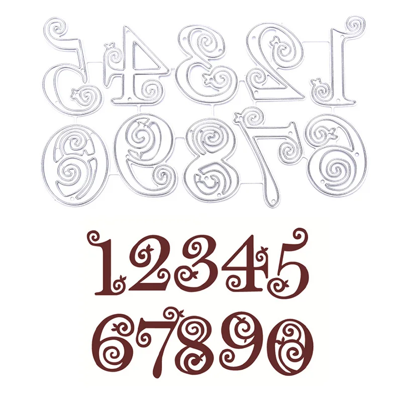 Circle Lace Numbers Metal Dies Scrapbooking Cutting Craft Stamps die Cut Embossing Greeting Card Make Stencil Cover | Дом и сад