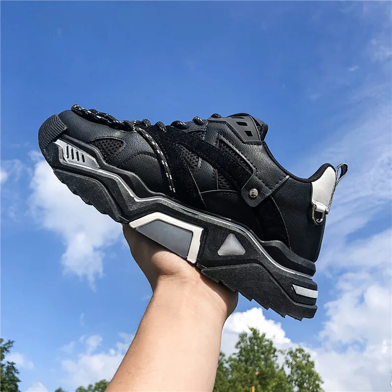 

New Men's Jogging Casual Shoes Men Breathable Trend Casual Sneakers Men Lace-Up Platform Dad Sneakers