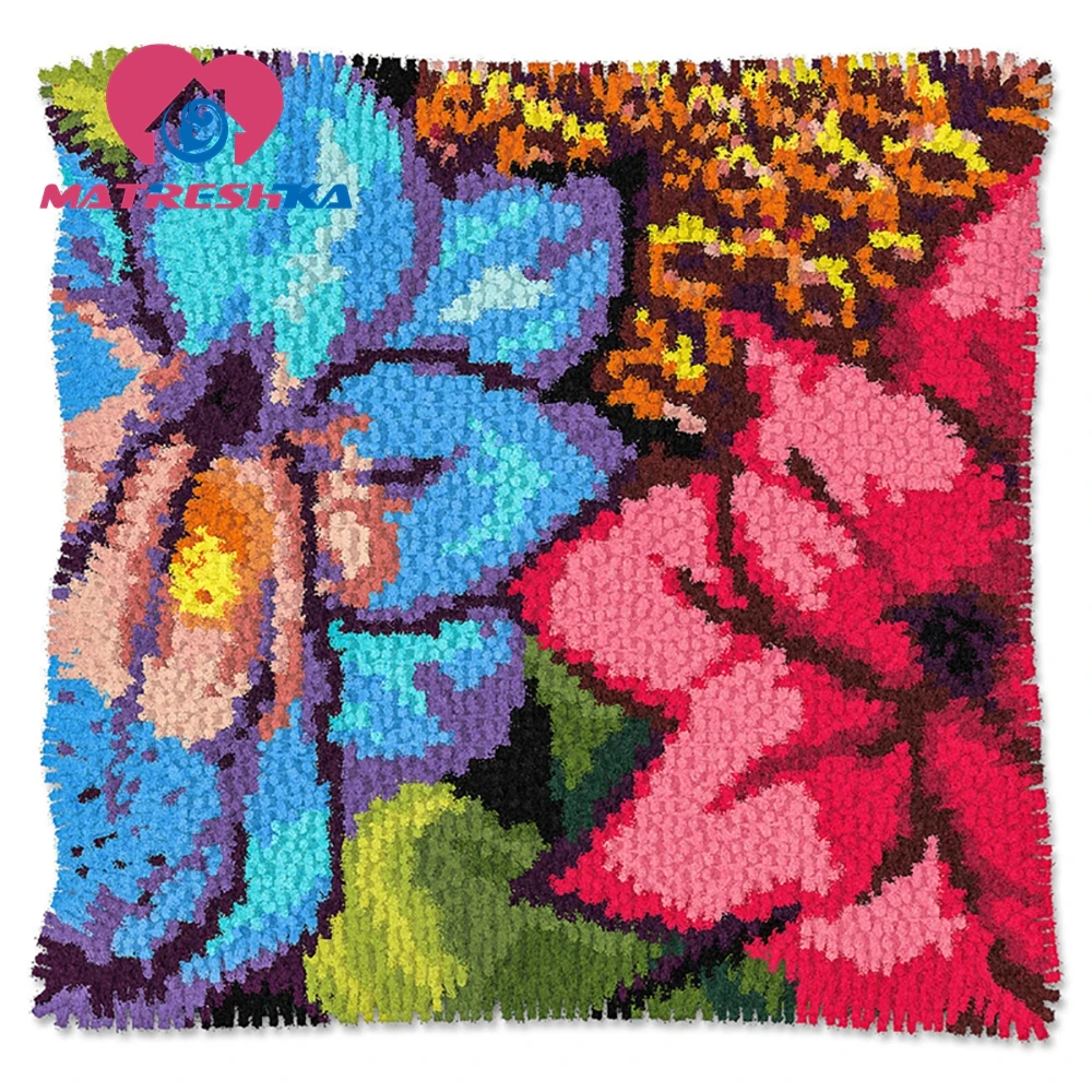 

Набор для вышивки крючком, декоративная подушка для вышивки крестом, с цветочным рисунком, для дома