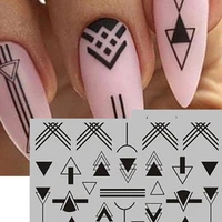 nail sticker self adhesive long lasting multi functional abstract lady face avocado color 3d nail sticker for girl