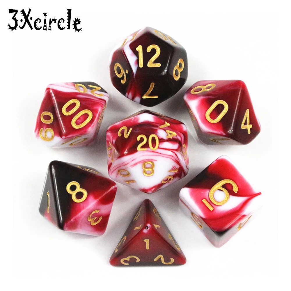 Высококачественный набор D4 D6 D8 D10 D12 D20 игральные кости для игры Dados De Rpg|game dice|d6 setd20