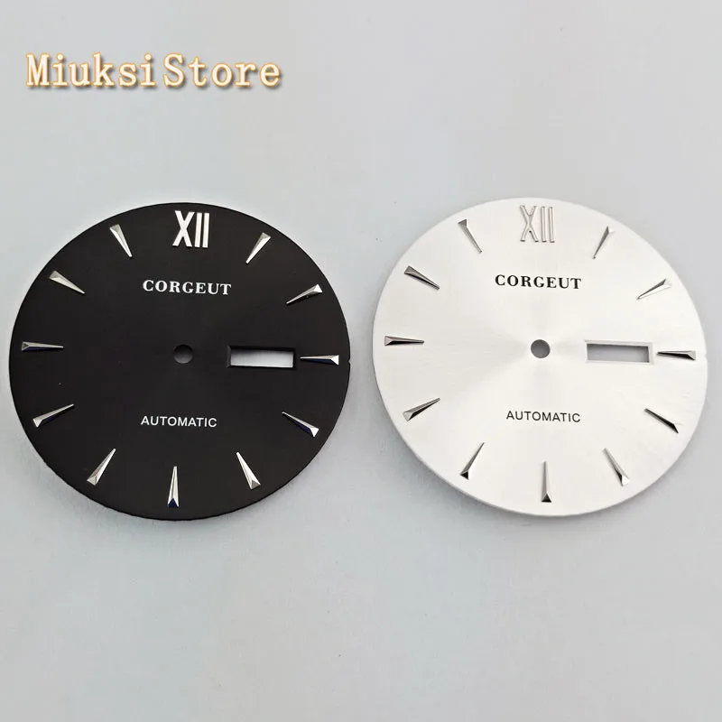 Мужские часы с автоматическим механизмом серебристо-черный циферблат 34 5 мм |