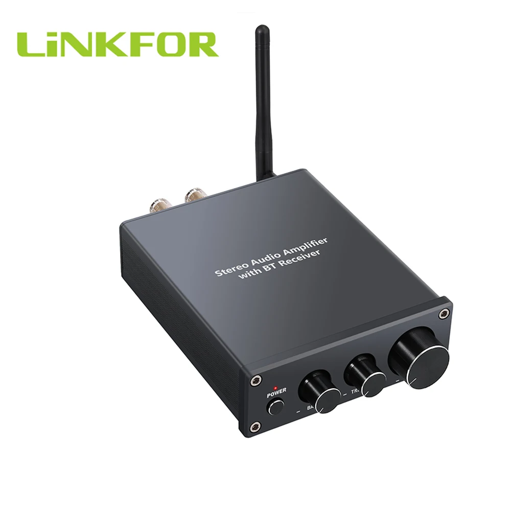 

LiNKFOR Bluetooth-compatible Receiver Stereo Audio Amplifier Certified aptX Low Latency 2 Channel Hi-Fi Class D Integrated Amp