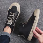 Мужские кроссовки, новинка весны 2021, Мужская модная кожаная обувь с высоким верхом, модная спортивная мужская обувь