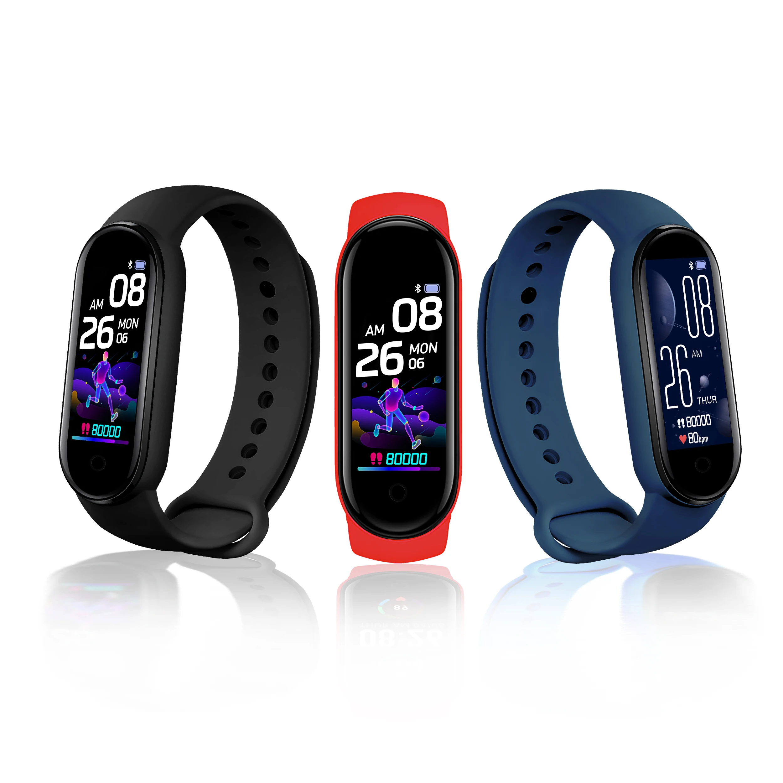 B30 smart bracelet pedometer, mileage, sleep detection, sedentary reminder, heart rate and blood pressure monitoring smart watch