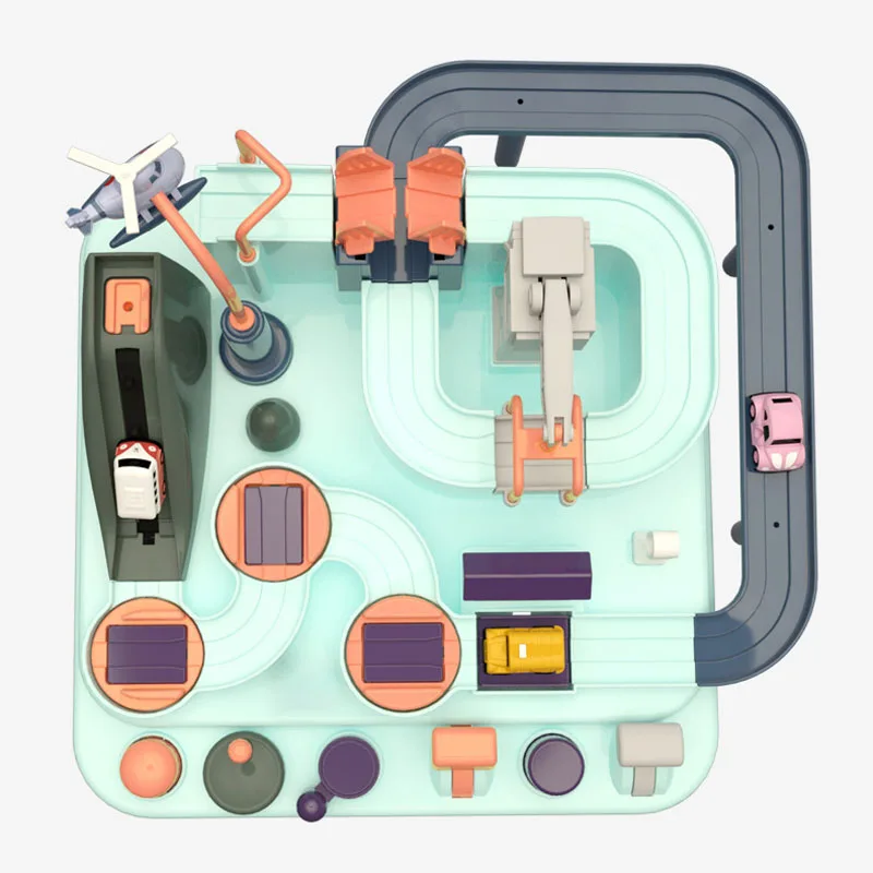 Ручной автомобиль Приключения трек игрушки для детей Обучающие спасательные