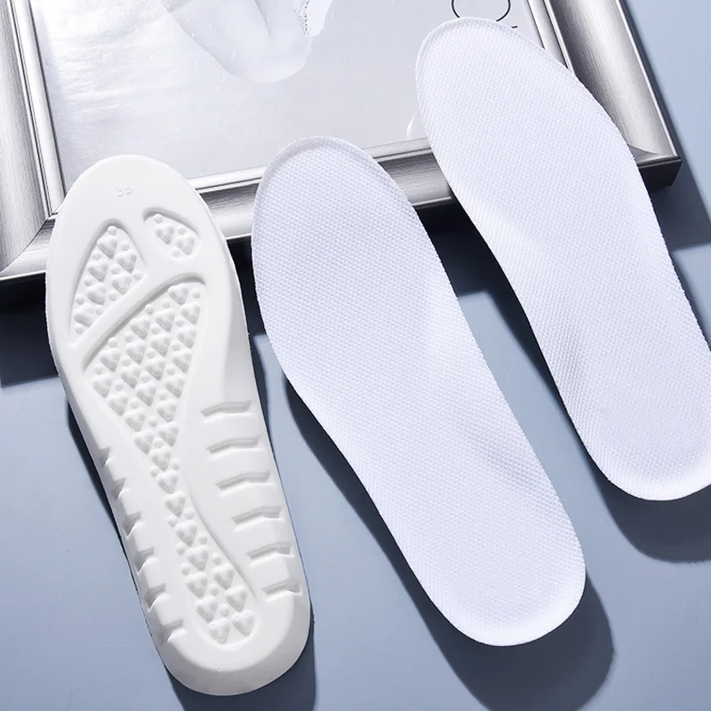 Sports High Elastic Kinetic Energy Ultra-Light Insoles Sweat Shock Absorbent Deodorant Breathable EVA Soft Shoes Pad Brioche