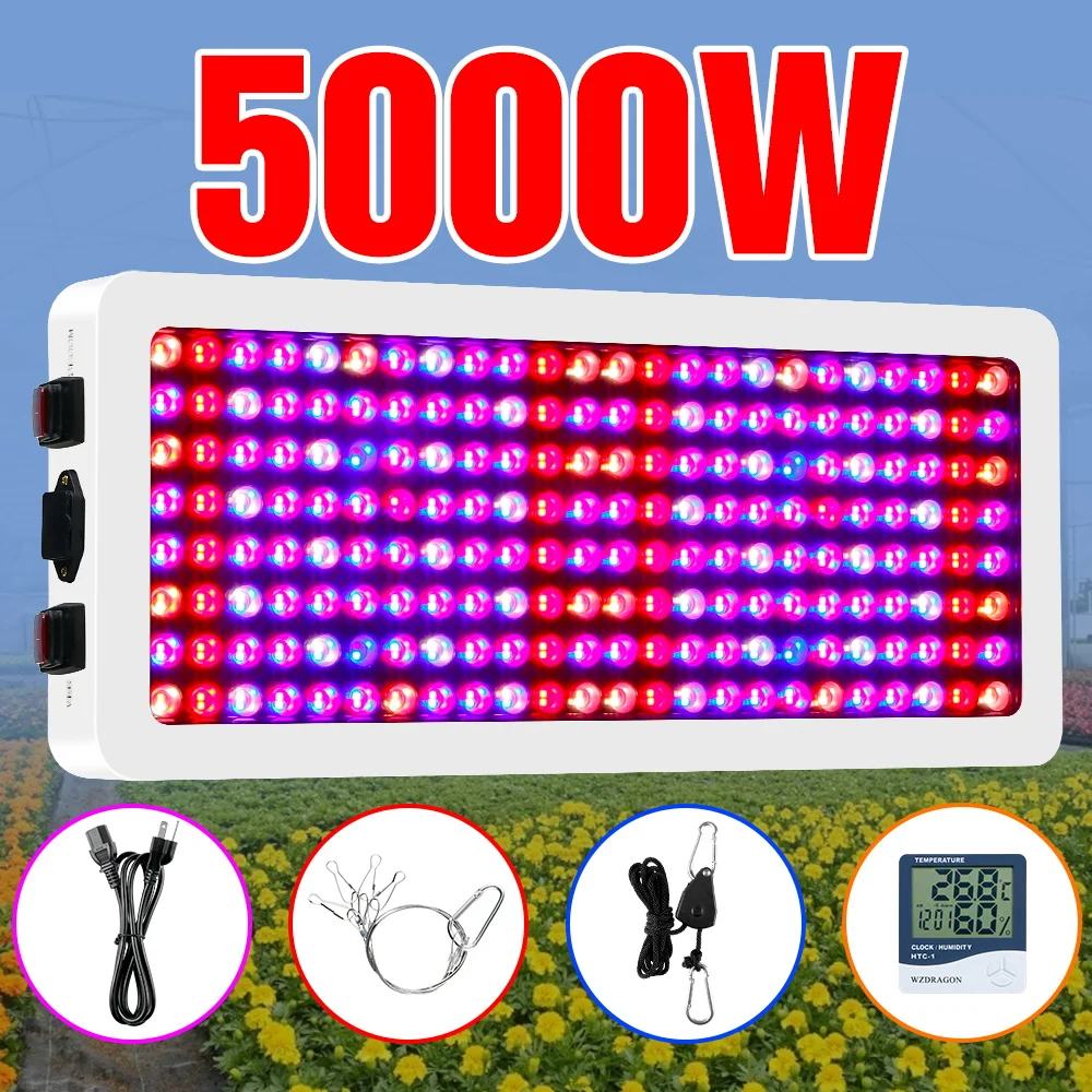 

220V LED Full Spectrum Plant Light Phyto Led Grow Lamp 5000W Hydroponic Lamp 4000W Fitolampy 2000W 3000W Indoor Growth Tent Box