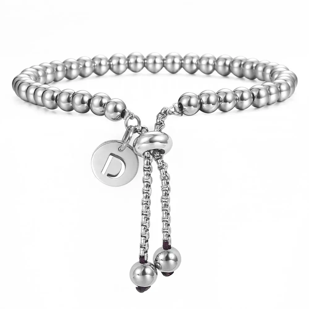 Оригинальный браслет из бисера с буквенным принтом для женщин и девочек Круглый