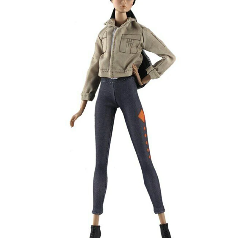 Комплект из 2 предметов модный кукольный карго топ и штаны пальто с длинным