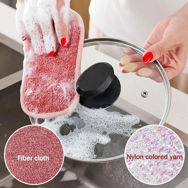8 PCS Microfiber Sponge Washable Reusable Does Not Scratch Double Sided Soft Clean Dishes | Дом и сад