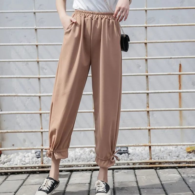 

Hot Women Pants Vintage Elastic Fashion trend, temperament women's knit dress, solid color design high collar Trousers Pockets