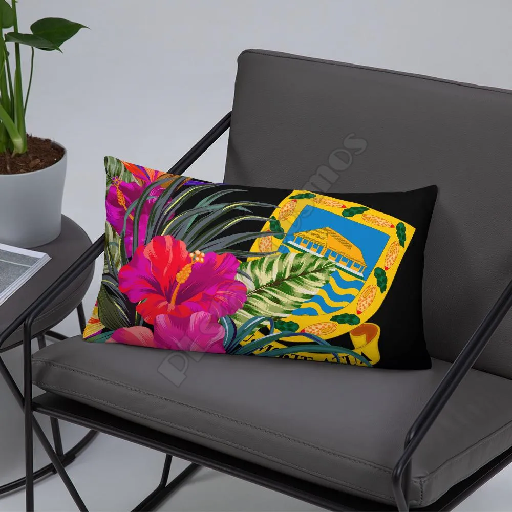 

Tribal Pattern Custom Pillow Tropical Flowers Pillowcases Throw Pillow Cover Home Decoration