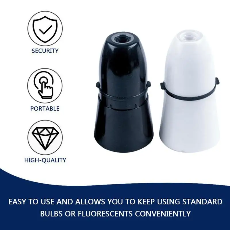 1 шт. черный белый цвет Пластик байонетная лампа держатель B22 бакелитовый лампы 2A