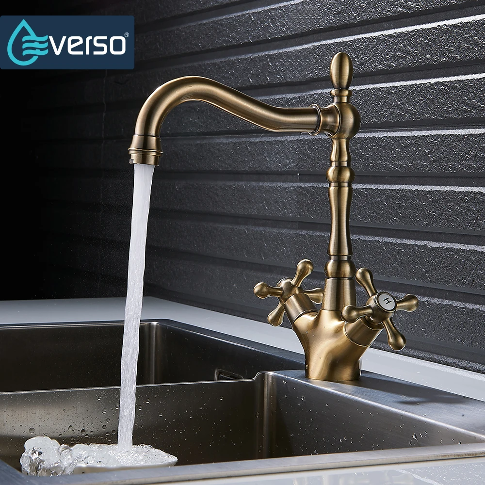 

EVERSO 360 Swivel Kitchen Faucet Brass Sink Mixer Tap Kitchen Taps Deck Mounted Torneira De Cozinha