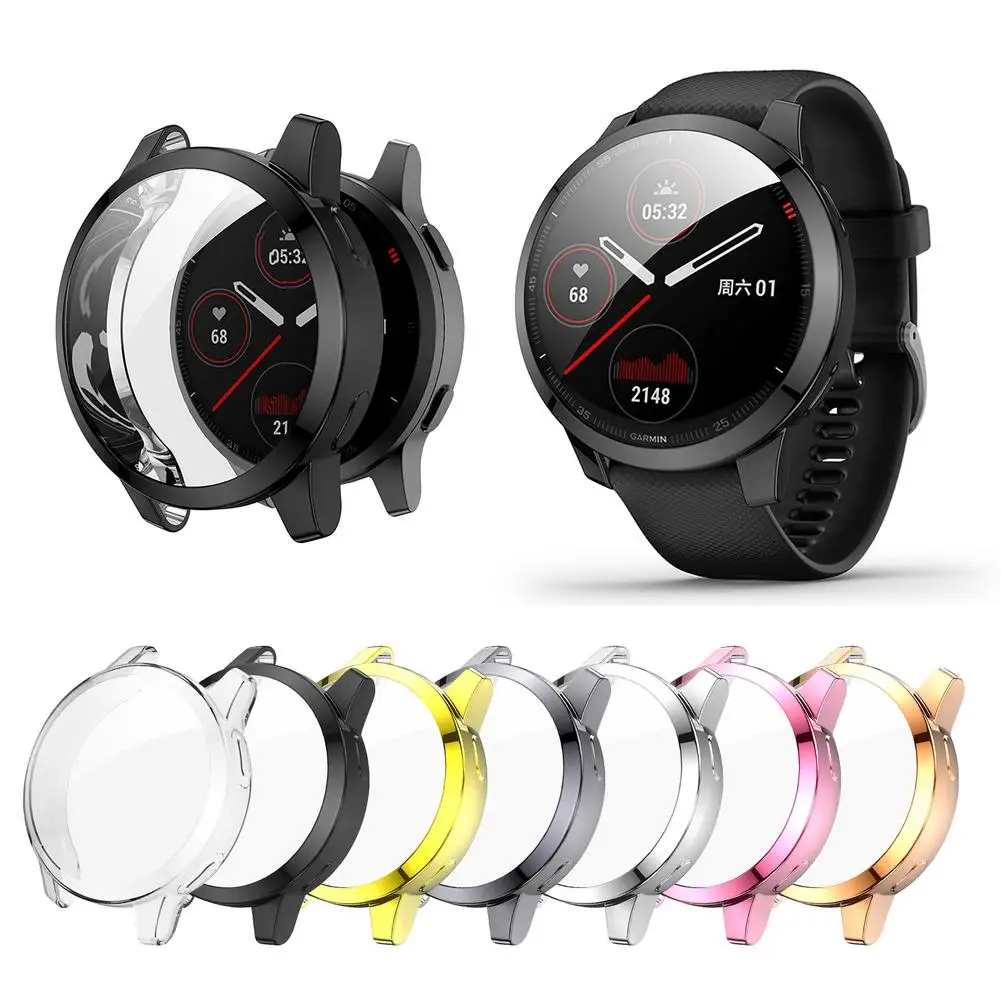 

Soft TPU Watch Screen Case Scratch-resistant Watch Protector For Garmin For Venu 2S/Vivoactive 4S Bumper Scratch-resistant Shell