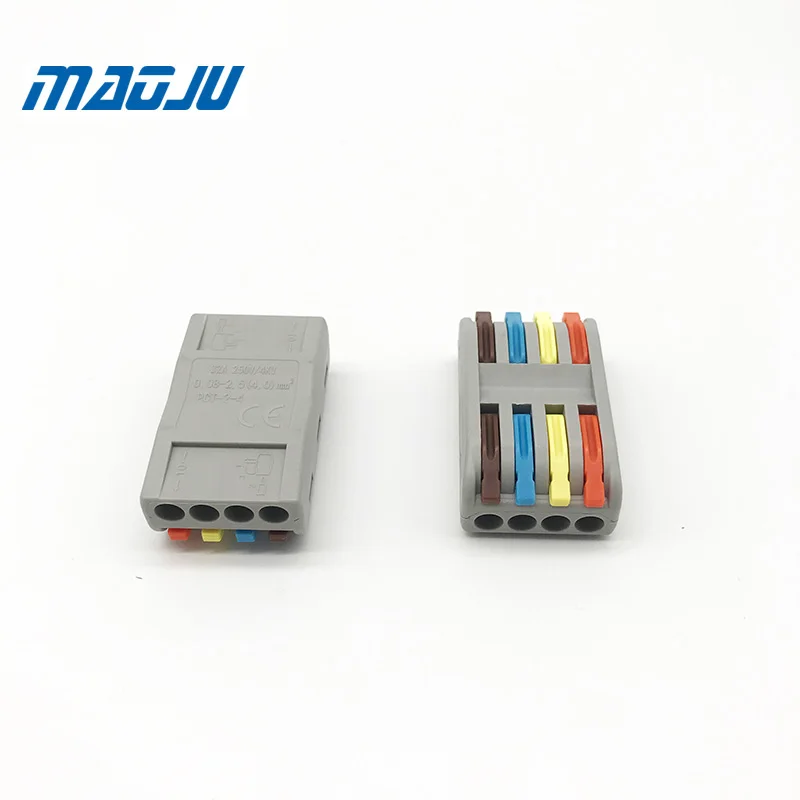 

5PCS Push-in Wire Connector Mini Lever-Nut Cable Connector Compact Splicing Connector Terminal Block for Junction Box